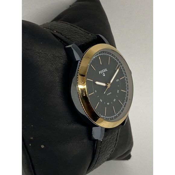 Fossil Saide FTW5081 Women's Black Leather Analog Dial Hybrid Smartwatch VK538 - Picture 5 of 12